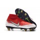 Nike Phantom Vision Elite DF Anti-Clog SG-PRO Rosso Bianco Argento