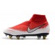 Nike Phantom Vision Elite DF Anti-Clog SG-PRO Rosso Bianco Argento