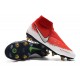 Nike Phantom Vision Elite DF Anti-Clog SG-PRO Rosso Bianco Argento