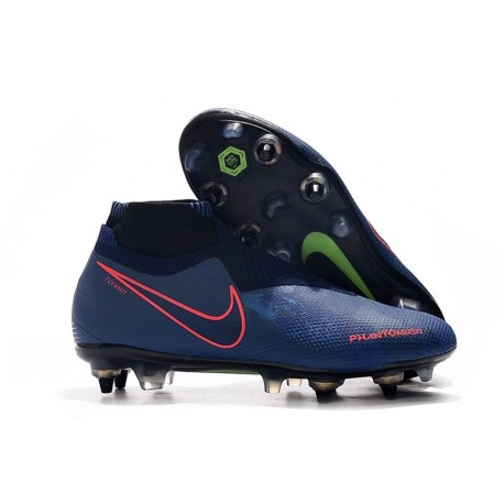 Nike Phantom Vision Elite DF Anti-Clog SG-PRO Blu Rosso