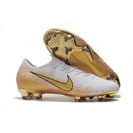 Nike Mercurial Vapor 12 Elite FG ACC Scarpe Uomo Bianco Oro