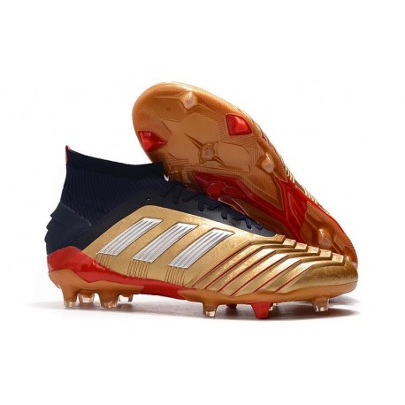 adidas Scarpa da Calcio Predator 19.1 FG - Oro Rosso Argento