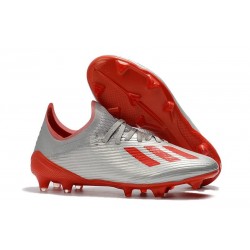 Scarpe Nuovo adidas X 19.1 FG Argento Rosso