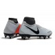 Nike Phantom Vision Elite DF Anti-Clog SG-PRO Grigio Rosso Nero