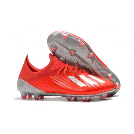 Scarpe Nuovo adidas X 19.1 FG Rosso Argento