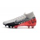 Scarpe Nike Mercurial Superfly VII Elite FG NJR Cromo Nero Rosso Orbita Platino