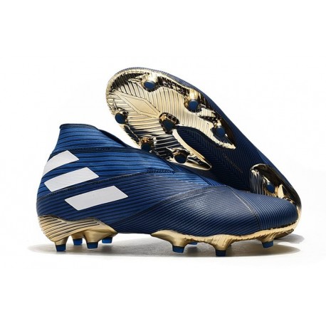 Scarpe Calcetto Adidas Nemeziz 19+ FG Blu Bianco
