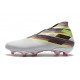 Scarpe Calcetto Adidas Nemeziz 19+ FG Bianco Nero Argento