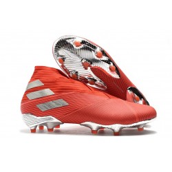 Scarpe Calcetto Adidas Nemeziz 19+ FG Rosso Argento