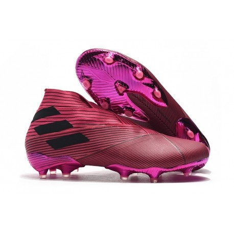 Scarpe Calcetto Adidas Nemeziz 19+ FG Rosa Nero