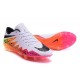 Scarpe Calcio Nike Hypervenom Phinish Tacchettatura FG Bianco Rosa Nero