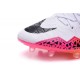 Scarpe Calcio Nike Hypervenom Phinish Tacchettatura FG Bianco Rosa Nero