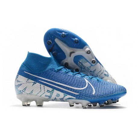 Scarpe Nike Mercurial Superfly 7 Elite AG-Pro Blu Bianco