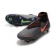 Nike Phantom Vision Elite DF Anti-Clog SG-PRO Grigio Scuro Mango Acceso Nero