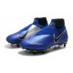 Nike Phantom Vision Elite DF Anti-Clog SG-PRO Bianco Nero Blu Racer