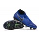 Nike Phantom Vision Elite DF Anti-Clog SG-PRO Bianco Nero Blu Racer