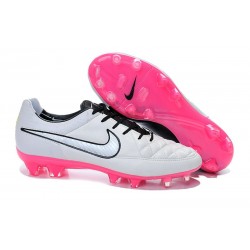Scarpa da Calcio per Terreni Duri Nike Tiempo Legend V FG Bianco Rosa