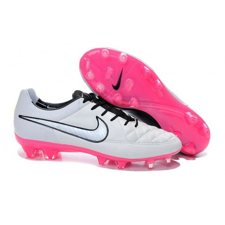 Scarpa da Calcio per Terreni Duri Nike Tiempo Legend V FG Bianco Rosa