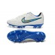 Scarpa da Calcio per Terreni Duri Nike Tiempo Legend V FG Bianco Blu