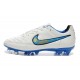 Scarpa da Calcio per Terreni Duri Nike Tiempo Legend V FG Bianco Blu
