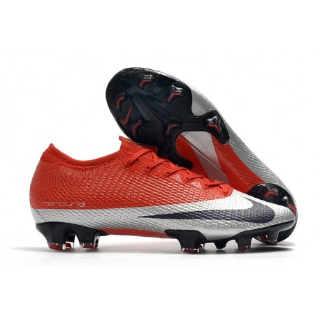 Nike Future DNA Mercurial Vapor 13 Elite FG Rosso Argento Nero