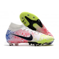 Neymar Nike Mercurial Superfly 7 Elite AG-Pro Bianco Nero Blu Racer Volt