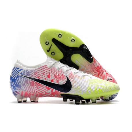 Nike Neymar Mercurial Vapor 13 Elite AG-PRO Bianco Nero Blu Racer Volt