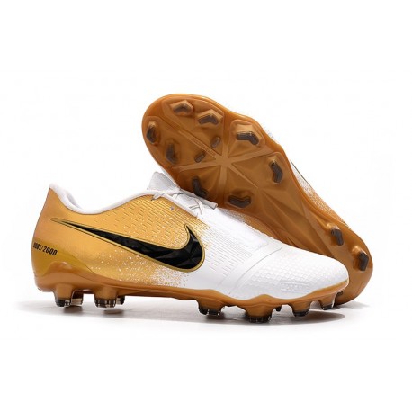 Scarpa Nuovo Nike Phantom Vnm Elite FG Bianco Oro Nero