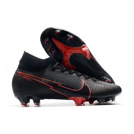 Scarpe Nike Mercurial Superfly VII Elite DF FG Nero Rosso
