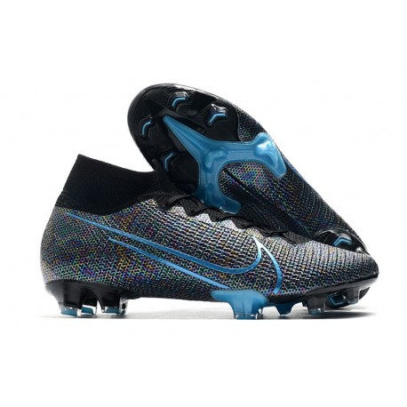Scarpe Nike Mercurial Superfly VII Elite DF FG Nero Blu