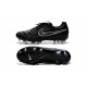 Scarpa da Calcio per Terreni Duri Nike Tiempo Legend V FG Nero Metallico