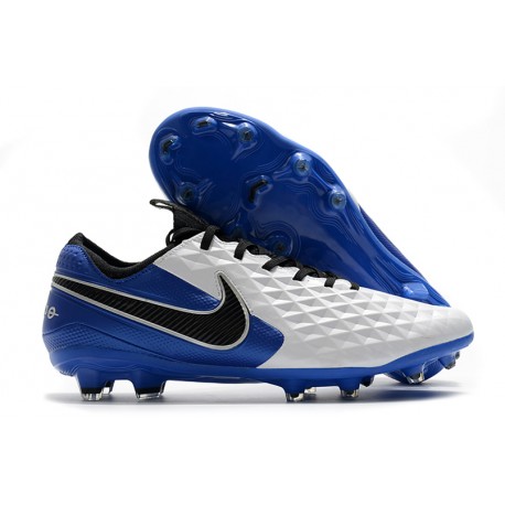 Nike Tiempo Legend 8 Elite FG ACC Scarpe Bianco Blu Nero