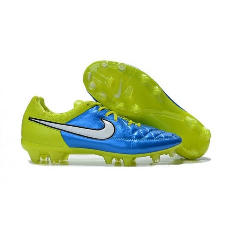 Nike Scarpe Calcio Tiempo Legend 5 FG Canguro Blu Volt Bianco