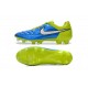 Nike Scarpe Calcio Tiempo Legend 5 FG Canguro Blu Volt Bianco
