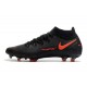 Scarpe calcio Nike Phantom GT Elite DF FG Nero Rosso Cile Grigio Scuro