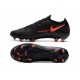 Scarpe Nike Phantom GT Elite FG Uomo - Nero Rosso Cile Grigio Scuro