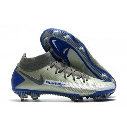 Scarpe calcio Nike Phantom GT Elite DF FG Argento Blu Nero