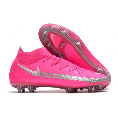 Scarpe calcio Nike Phantom GT Elite DF FG Rosa Argento