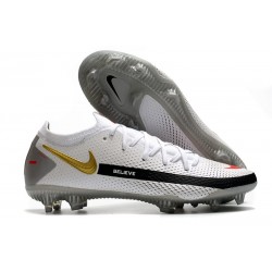 Nike Phantom GT Elite FG 2021 Scarpa da Calcio Blanco Nero Oro Rosso