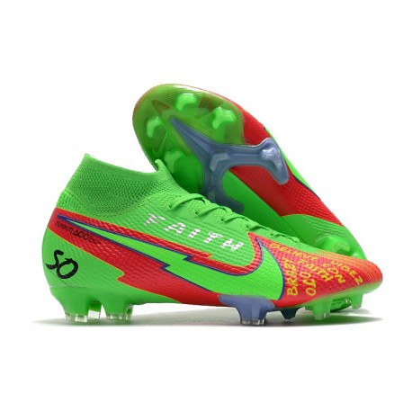Scarpa Nike Mercurial Superfly VII Elite FG Faith Verde Rosso