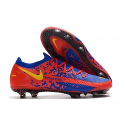 Nike Phantom GT Elite FG 2021 Scarpa da Calcio Blu Rosso Giallo