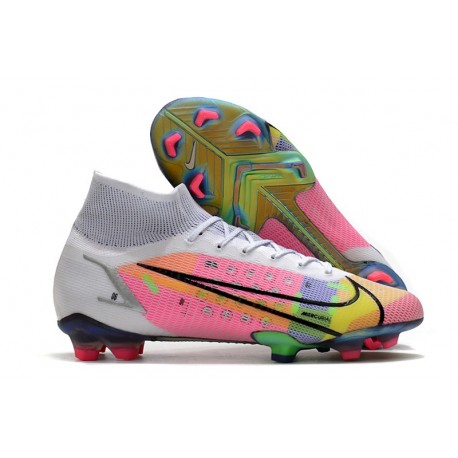 Nike Mercurial Superfly 8 Elite FG ACC Dragonfly - Vit Silver Mörklila