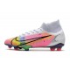 Nike Mercurial Superfly 8 Elite FG ACC Dragonfly - Vit Silver Mörklila