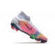Nike Mercurial Superfly 8 Elite FG ACC Dragonfly - Vit Silver Mörklila