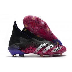 adidas Predator Freak+ FG Scarpe da Calcio Nero Core Bianco Rosa Shock
