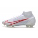 Nuovo Nike Mercurial Superfly 8 Elite FG Bianco Rosso