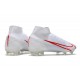Nuovo Nike Mercurial Superfly 8 Elite FG Bianco Rosso