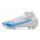 Nike Mercurial Superfly VIII Elite FG Uomo Bianco Azul