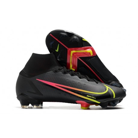 Nuovo Nike Mercurial Superfly 8 Elite FG Nero Cyber Off Noir