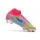 Nuovo Nike Mercurial Superfly 8 Elite FG Rosa Blu Verde
